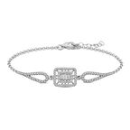 925 Ayar Gümüş Baget Taşlı Bileklik