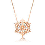 925 Ayar Gümüş Kar Tanesi Kadın Gümüş Kolye