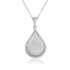 Gümüş Damla Ayetel Kürsi Kadın Kolye