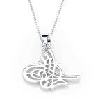 925 Ayar Gümüş Tuğralı Kadın Gümüş Kolye