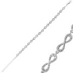 925 Ayar Gümüş Sonsuzluk Bileklik