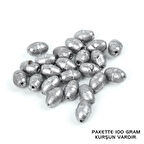 Balık Avı için Eritilebilir Gezer Olta Kurşunu - Kıstırma (Zeytin) Kurşun - 8 Gram - 100 Gr Paket