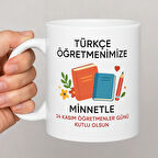 Kişiye Özel Öğretmenler Günü Kupa Bardak (Türçe ) | İsimli ve Branşlı Tasarım | Hediyelik Seramik Bardak