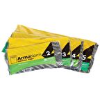 Naksan Takviyeli İnce Desenli Çizgili Siyah Çanta Poşet Torba - 2 No - 26x38 Cm. - 50 Adetlik Paket