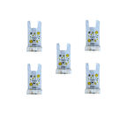 Arma Gülen Yüz Baskılı Rulo Şeffaf Market Poşet Torba - Atlet Poşet -Küçük Boy - 200 Adetlik 5 Rulo