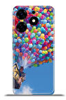 Tecno Spark 10 Pro Esnek Silikon Kamera Koruma 4k Desenli Özel Tasarım - Balonlu Ev