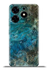 Tecno Spark 10 Pro Esnek Silikon Kamera Koruma 4k Desenli Özel Tasarım - Mavi Mermer