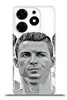 Tecno Spark 10 Pro Esnek Silikon Kamera Koruma 4k Desenli Özel Tasarım - Cr Ronaldo