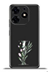 Tecno Spark 10 Pro Esnek Silikon Kamera Koruma Kişiye Özel Harfler Flora - İ Harfi