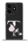 Tecno Spark 10 Pro Esnek Silikon Kamera Koruma Kişiye Özel Harfler Flora - T Harfi