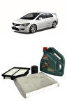 2007-2012 HONDA CİVİC YAĞ BAKIM SETİ YAĞ VE YAĞ FİLTRESİ POLEN VE HAVA FİLTRESİ CASTROL MAGNATEC