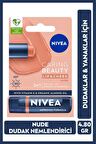 Nivea Renkli Dudak Bakım Kremi,Nude,4,8gr,Nemlendirici,Spf30,doğal Yağlar,E Vitamini,Dudak, Yanak Için