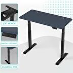 O-Flex Duo Çift Motorlu Elektrikli Yükseklik Ayarlı Masa - 180x80 - Pasifik Mavi