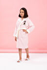 Özdilek MİNNİE HAPPY KAPS 9/10 YAŞ NAK PEMBE ÇOCUK BORNOZ