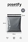 Gri Cepsiz Kargo Poşeti 45x62+5 cm | Yapışkan Bantlı Kargo Zarfı | 1000’li E-Ticaret Poşeti