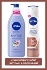 Nivea Kadın Sprey Deodorant Derma Control Clinical 150ml, Kiraz Çiçeği Nemlendirici Vücut Losyonu 400ml