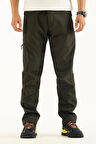 Souris Erkek Haki İçi Polar Su İtici Rüzgar Geçirmez Kışlık Softshell Outdoor Pantolon