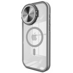 Apple İphone 15 Pro Kılıf Teleskop Lens Magsafe Silikon Kapak - Titan Gri