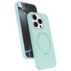 Apple Uyumlu İphone 14 Pro Max Regal Magsafe Standlı Kapak - Su Yeşili