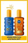 Nivea Sun Çocuklar Için Güneş Koruyucu Vücut Spreyi Spf50 200ml Ve Yoğun Bronzlaştırıcı Vücut Spreyi 200ml