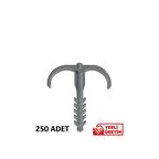 Yere Tespit Dübeli Kılçık Dübel 250 Adet Beyaz