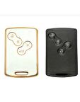 Renault Megane 3 Fluence, Clio 4 Kart Beyaz-Gold Anahtar Koruma Kılıfı Not Kart Ile Yuvaya Girmez