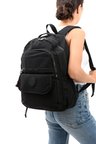 SRG Unisex Suya Dayanıklı Krinkıl Kumaş Çok Gözlü Orta Boy Laptop Okul Ve Sırt Çantası