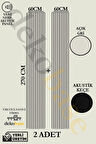 Açık Gri (2 ADET) 60x270 cm Yeni Nesil Akustik Ahşap Duvar Paneli