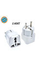 2 Adet Universal Çevirici Priz Amerikan Fiş Amerikan Ingiliz Çin Fişlerini Türkiye Prizine Çevirir