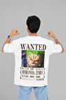 Wanted Roronoa Zoro Baskılı Unisex Oversize Anime Karakter Tişört