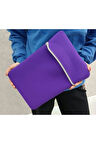 Suya Dayanıklı Neopren Notebook Tablet Ipad Macbook Pro Air Mor Laptop Kılıfı Çantası 13" Inç 15"