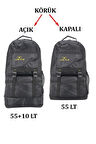 Körüklü Dağcı Spor Çantası Suya Dayanıklı Kumaş 65 Litre