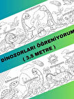 Dinozorları Öğreniyorum Eğlenceli Boyama Kağıdı – 3.5 Metre