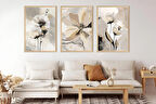 Lazerden 3 Parça Çerçeve Görünümlü Mdf Tablo Seti | Çerçevesiz |