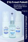 Aqua Nemlendirici Onarıcı Cilt Bakım Kremi Hiyalüronik Asit Serumu Spf 50 Güneş Kremi Cilt Seti