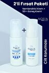Aqua Nemlendirici Onarıcı Cilt Bakım Kremi + Spf 50+ Suya Dayanıklı Güneş Kremi Cilt Bakım Seti 50ml