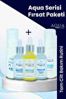 Aqua 5'li Cilt Bakım Seti Kolajen Gözenek Sıkılaştırıcı Hyaluronik Asit 50+ Güneş Kremi Nemlendirici