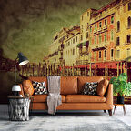 Nostalji İtalya Venedik Manzaralı Duvar Kağıdı