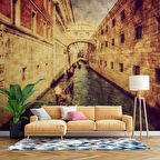 Eskitme Venedik Manzaralı Duvar Kağıdı