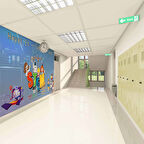 Robotik Kodlama Okul Duvar Kağıdı Baskı