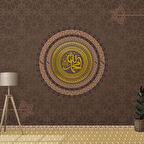 Kahverengi Altın İslami Motifli Mescid Duvar Kağıdı