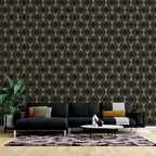 3 Boyutlu Siyah Altın Duvar Kağıdı