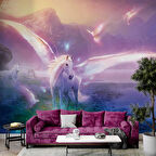 Unicorn Beyaz At Duvar Kağıdı