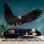 Kanatları Açık Kartal Temalı Duvar Kağıdı Baskı
