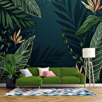 Yaprak Desenli Duvar Kağıdı Baskı