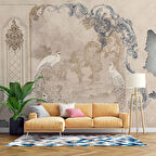 Nostaljik Tavuskuşu Temalı Duvar Kağıdı