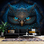 Mavi Baykuş Temalı Duvar Kağıtları