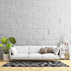 3 Boyutlu Beyaz Taş Desenli Duvar Kağıdı