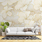 Altın Yaprak Temalı Duvar Kağıd