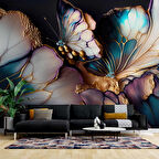 3 Boyutlu Kelebek Kanadı Desenli Duvar Kağıdı